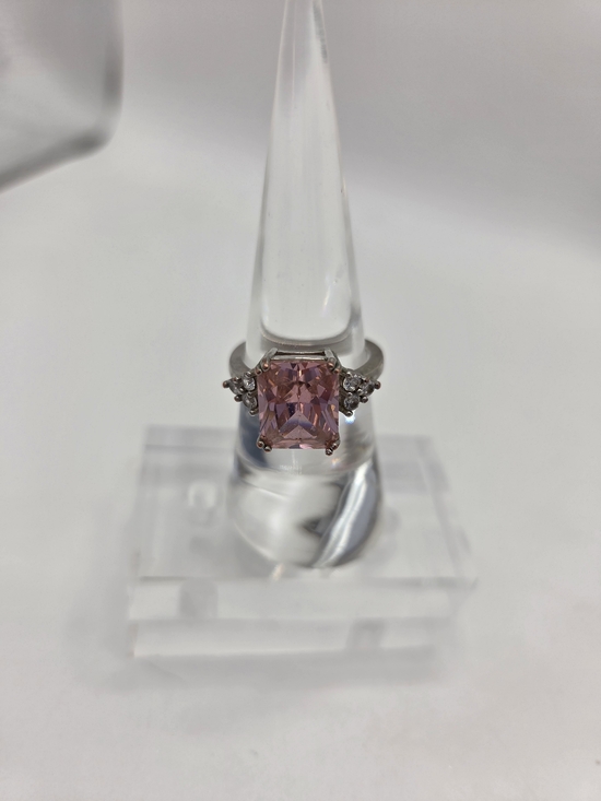 Anabela Chan Jewelry - Anabela Chan Emerald Cut Pink Cubic Zirconia Cocktail Ring Size 6